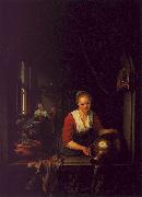 Gerrit Dou Maidservant at the Window painting